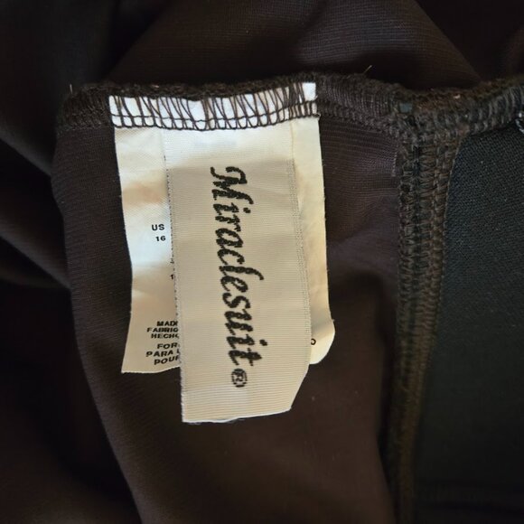 Miraclesuit Rialto one-piece swimwear chocolate brown swim Size 16 - Picture 5 of 6